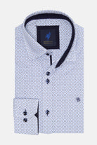 BENETTI Porsche Casual Pattern Long Sleeve Shirt Stone side view