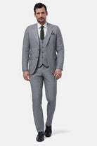 BENETTI Prague 3 Piece Silver Suit SILVER front view