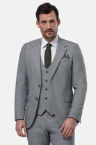 BENETTI Prague 3 Piece Silver Suit SILVER back view