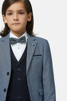 Benetti Boyswear Boys Prague Blue Check 3 Piece Suit BLUE CHECK detail view