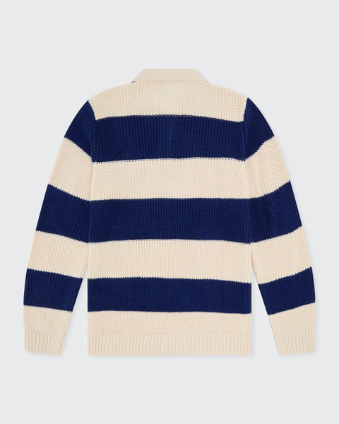 Striped Navy & Cream Knit