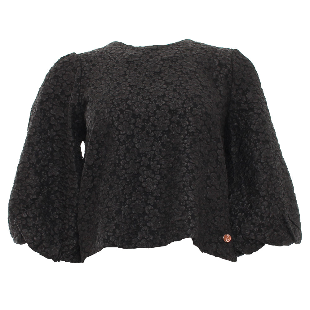 Ladies Quinn Black Top-Front View