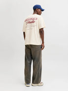 JACK JONES ORIGINALS Norrebro Typo T-Shirt-Antique White Antique White detail view