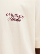 JACK JONES ORIGINALS Norrebro Typo T-Shirt-Antique White Antique White back view