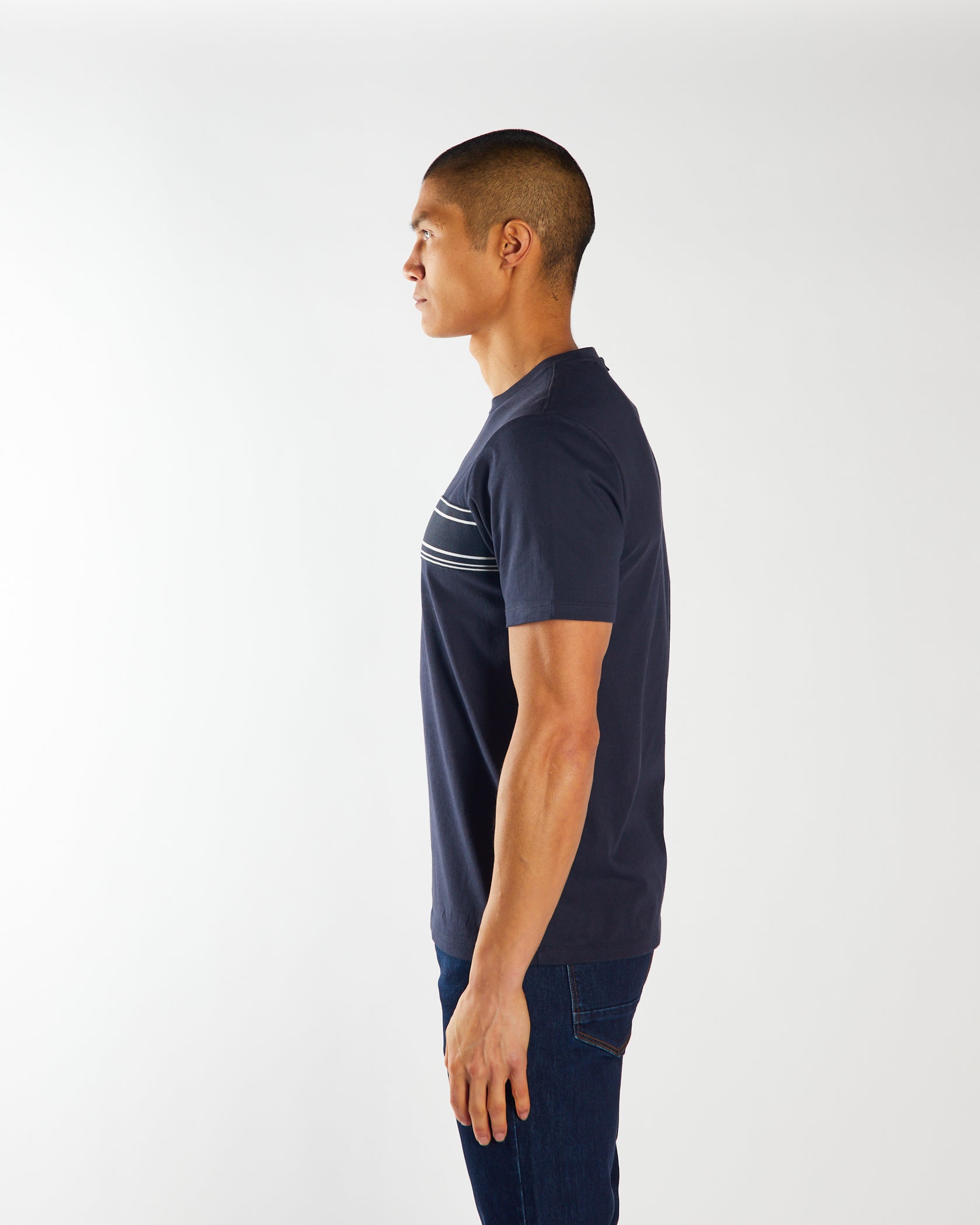 Men's Raul Tee - Salute Navy-Side View