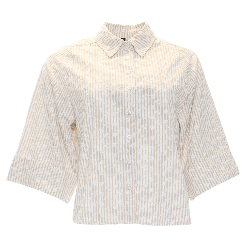 Ladies Raya Sand Shirt-Ghost Front View