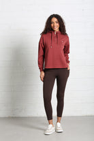 Ladies Relax & Renew Paige  Terracotta Half Zip-Model Full Front View