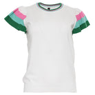 RANT & RAVE LADIES Renee White Knit Top WHITE back view