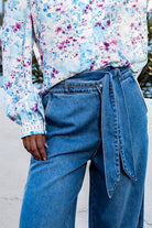 RANT & RAVE LADIES Romelle Wide Leg Ice Blue Jean Ice Blue detail view