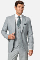 BENETTI Lucas Tapered Sage Waistcoat Sage model front view