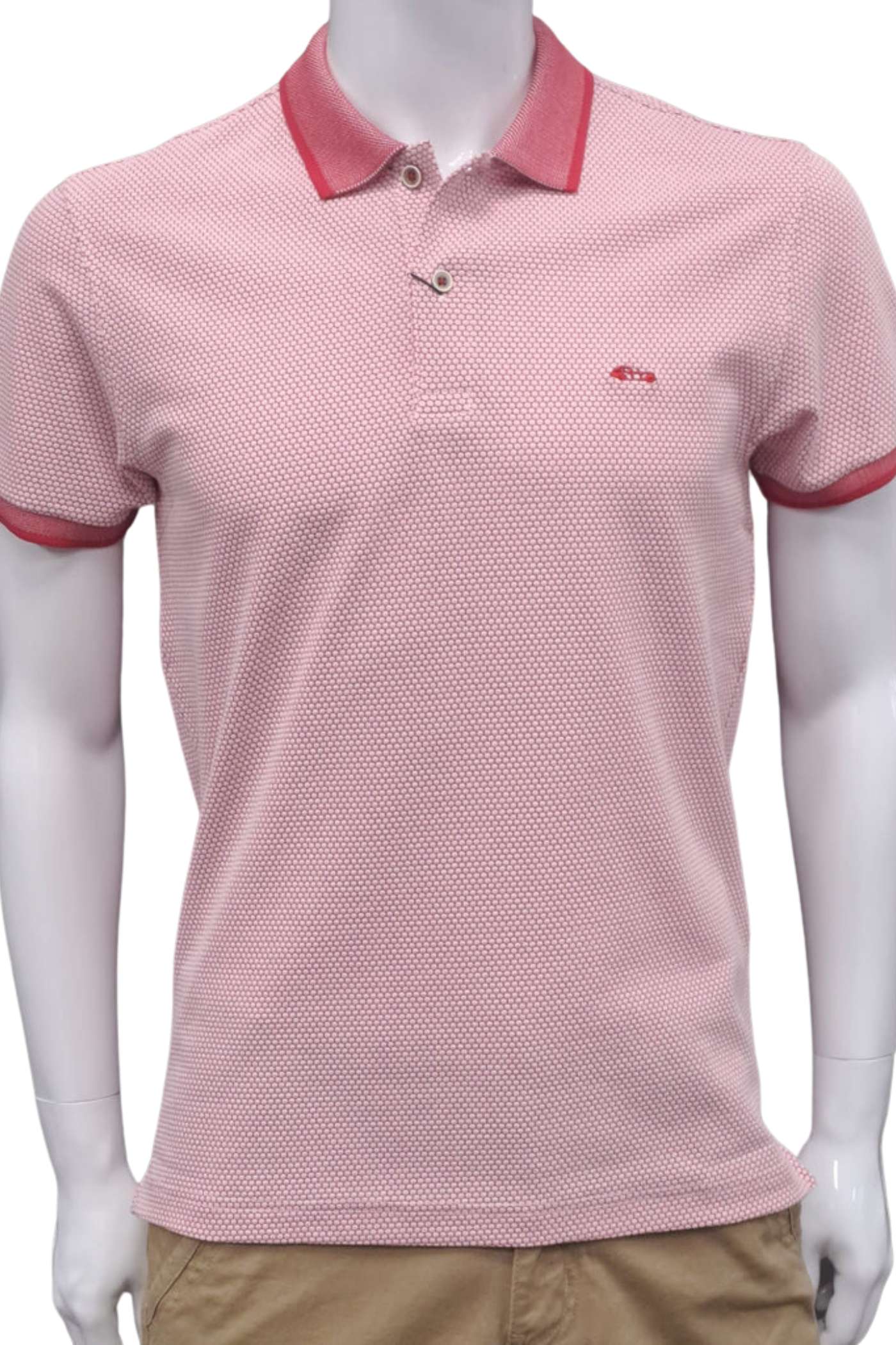 Dario Beltran Pink/Red Polo Shirt