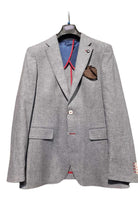 DARIO BELTRAN Osaka Grey/Blue/Red Blazer Blue/Red front view