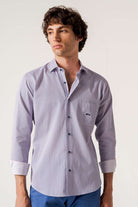 DARIO BELTRAN Bastida Navy/White/Pink Diamond Pattern Shirt Navy/White/Pink front view