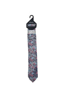 Zazzi Boyswear Boys Floral Tie & Pocket Square-Lilac/Pink/Sky Blue Lilac/Pink/Sky Blue front view