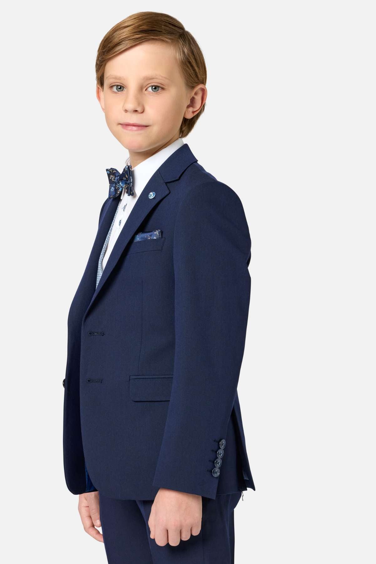 Benetti Boyswear Boys Lucas Blue Waistcoat Blue flat front view