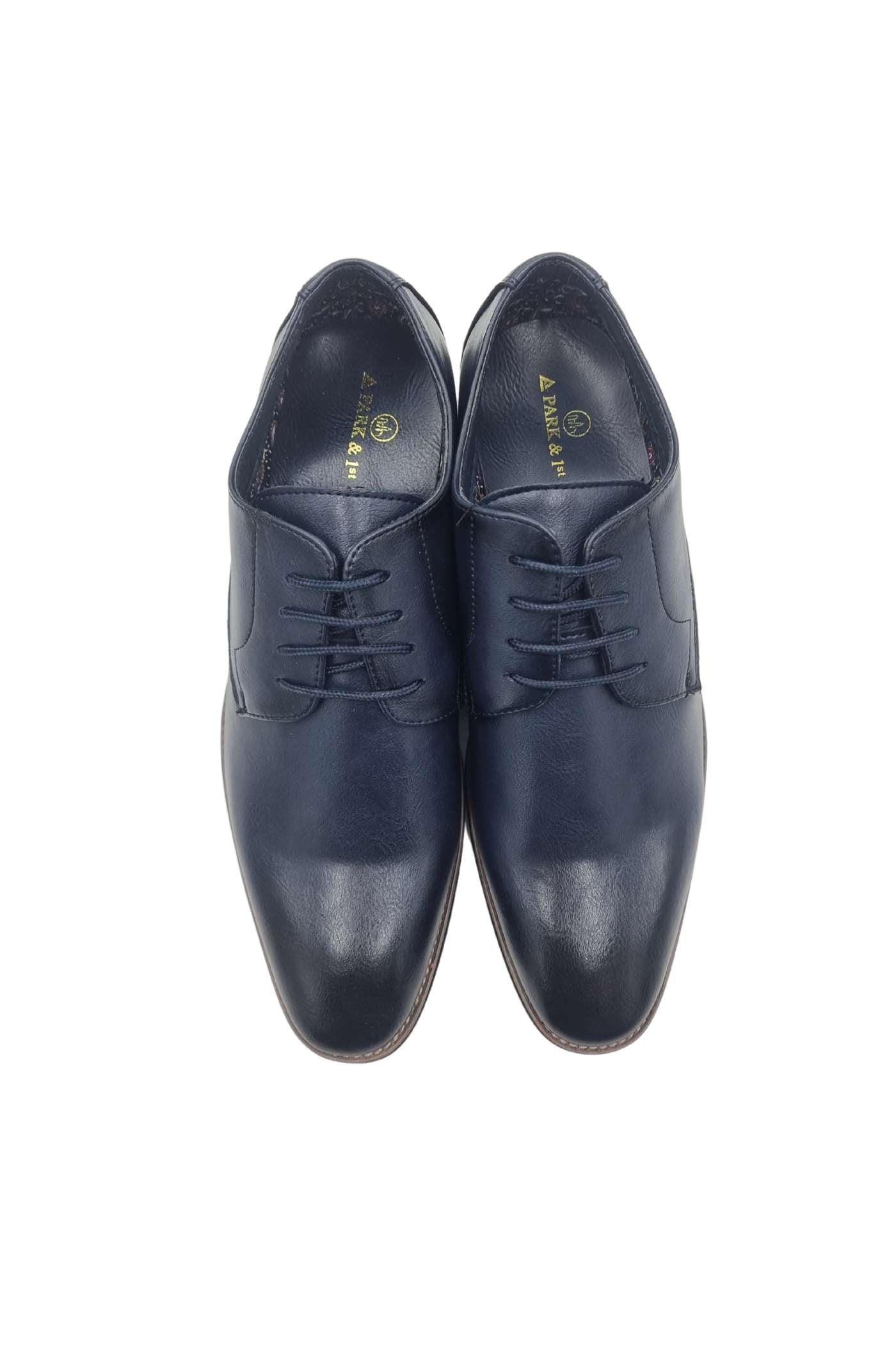Men's Soho Navy Leather Shoe-Top View