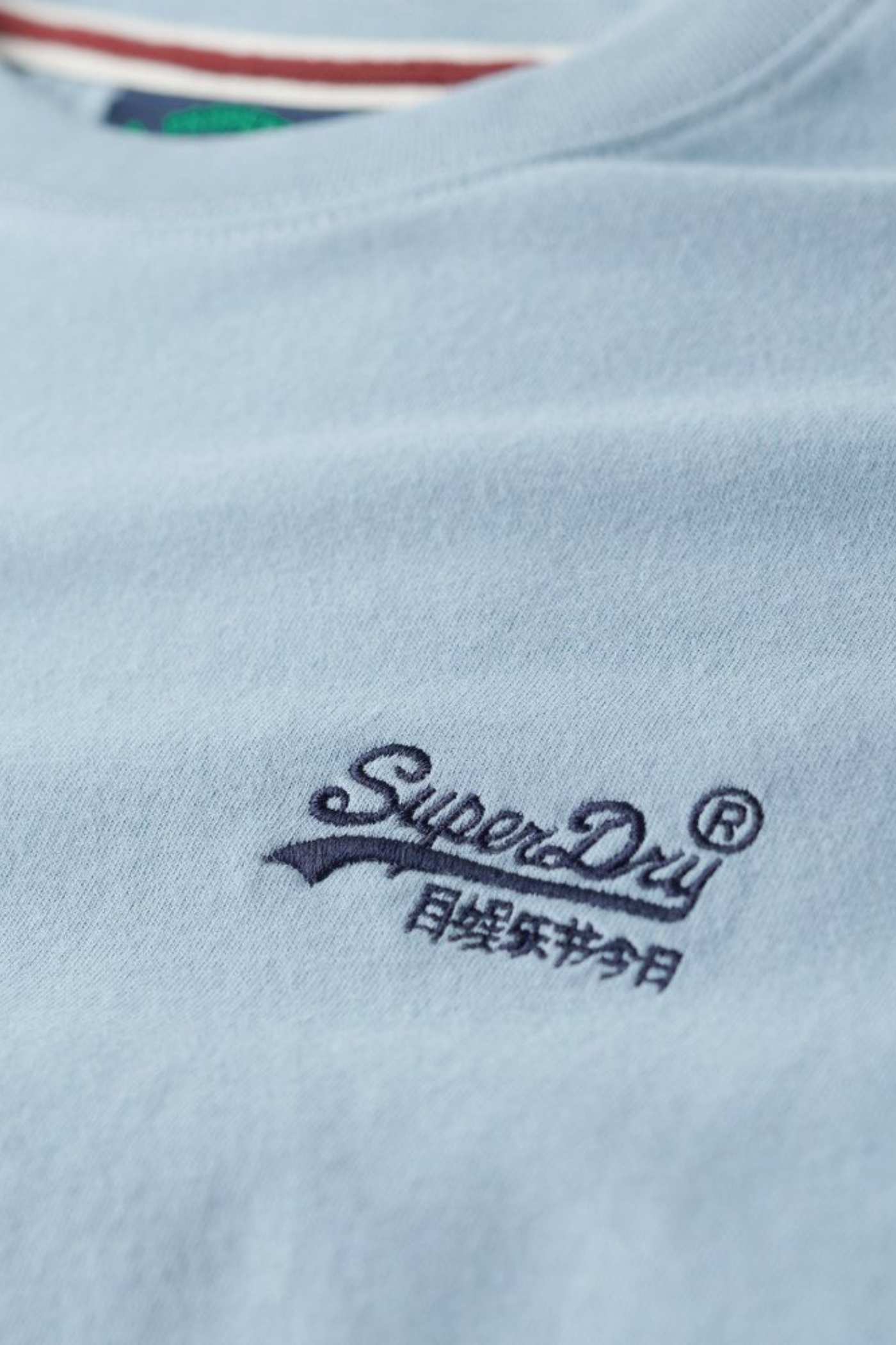 SUPERDRY Essential Logo Emb Tee-China Blue China Blue back view