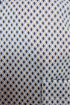 DARIO BELTRAN Bastida Navy/Beige/Blue Diamond Pattern Shirt Navy/Beige/Blue model front view