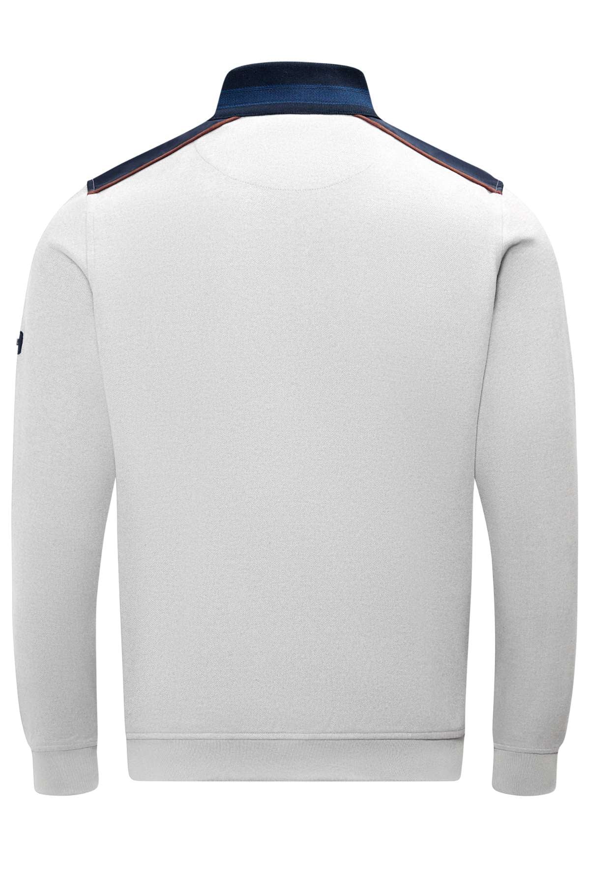 6TH SENSE Quinn Silver 1/4 Zip Silver model front view