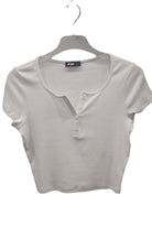 Tally Weijl White Crop Top WHITE front view