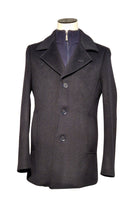 6TH SENSE Single Breasted Navy Wool Coat Navy model front view