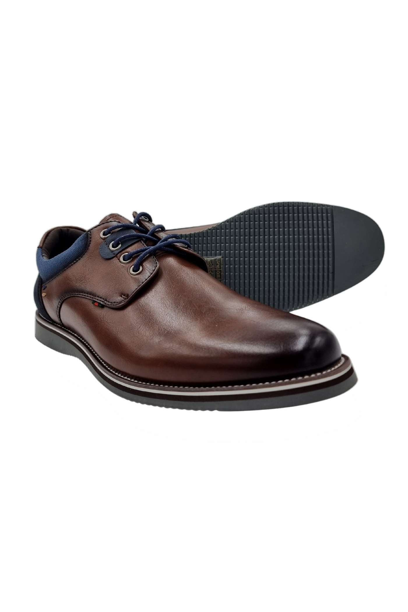 Men's Dolphman Lace Up Brown Shoe-Sole View