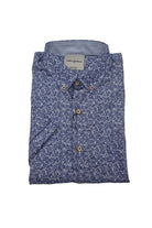 DARIO BELTRAN Galindo Blue/White Short Sleeve Shirt Blue/White front view