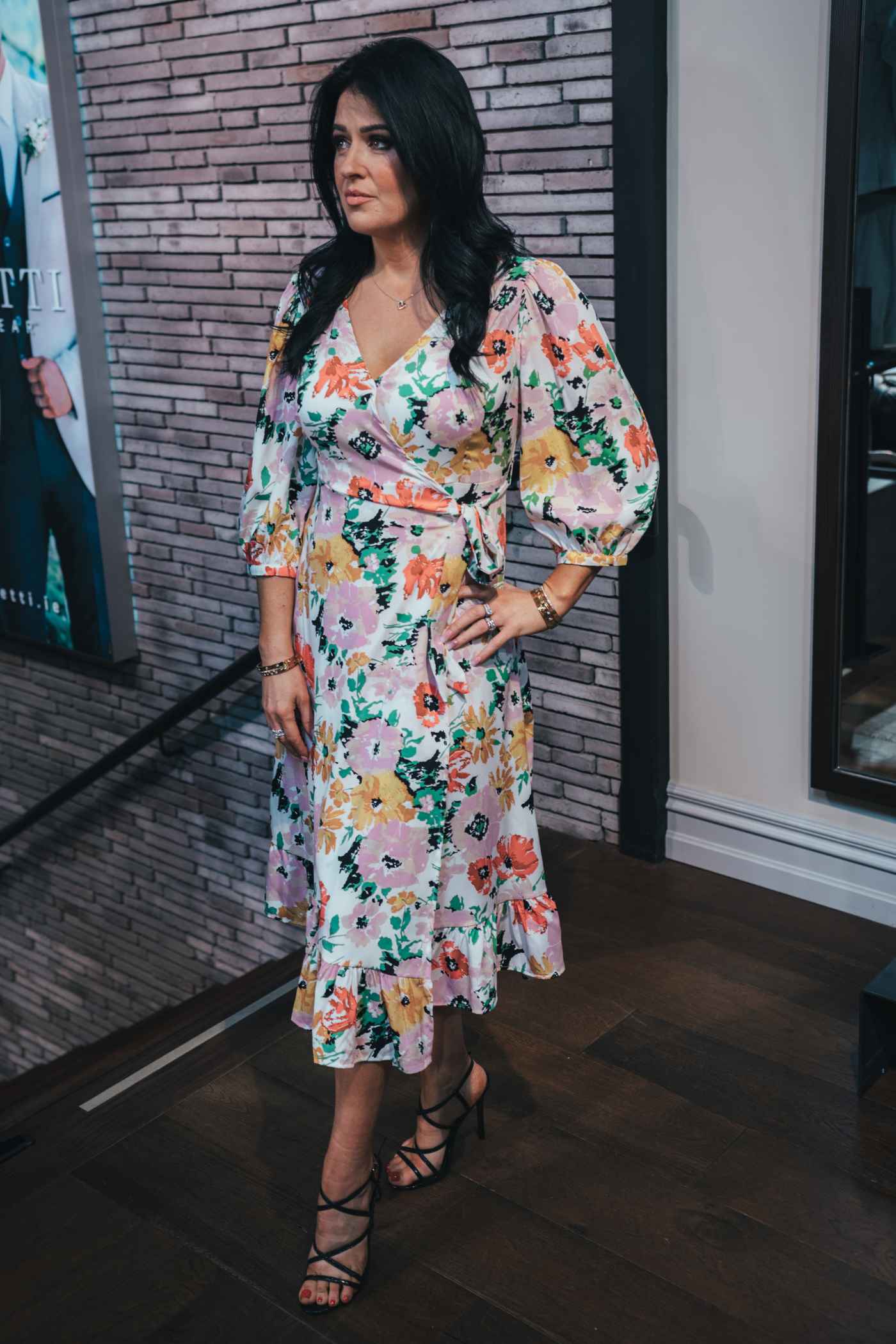 ONLY Olivia 3/4 Wrap Midi Dress-Cloud Dancer CLOUD DANCER front view