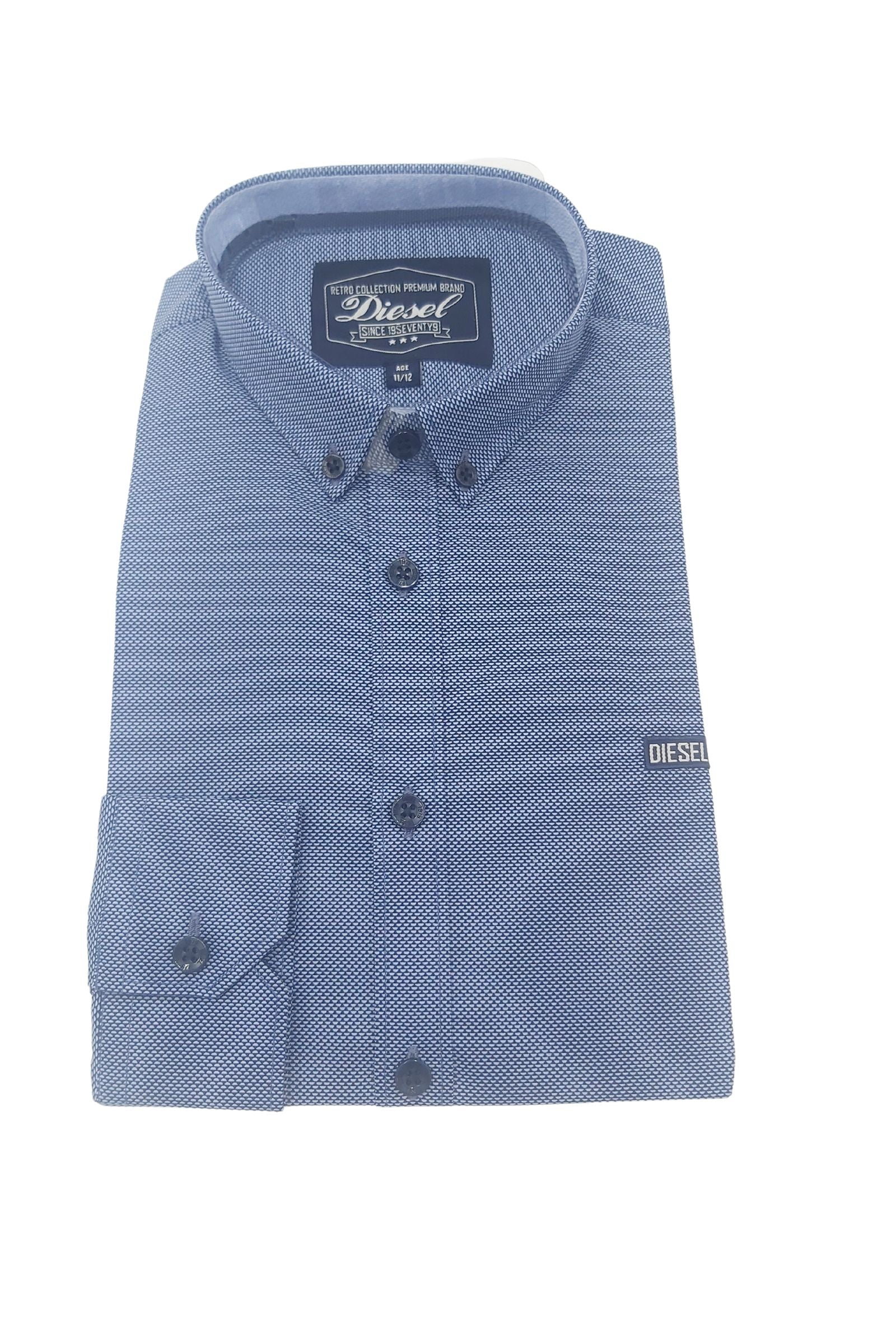 DIESEL KIDS Josh Shirt Junior - Blue Blue model front view