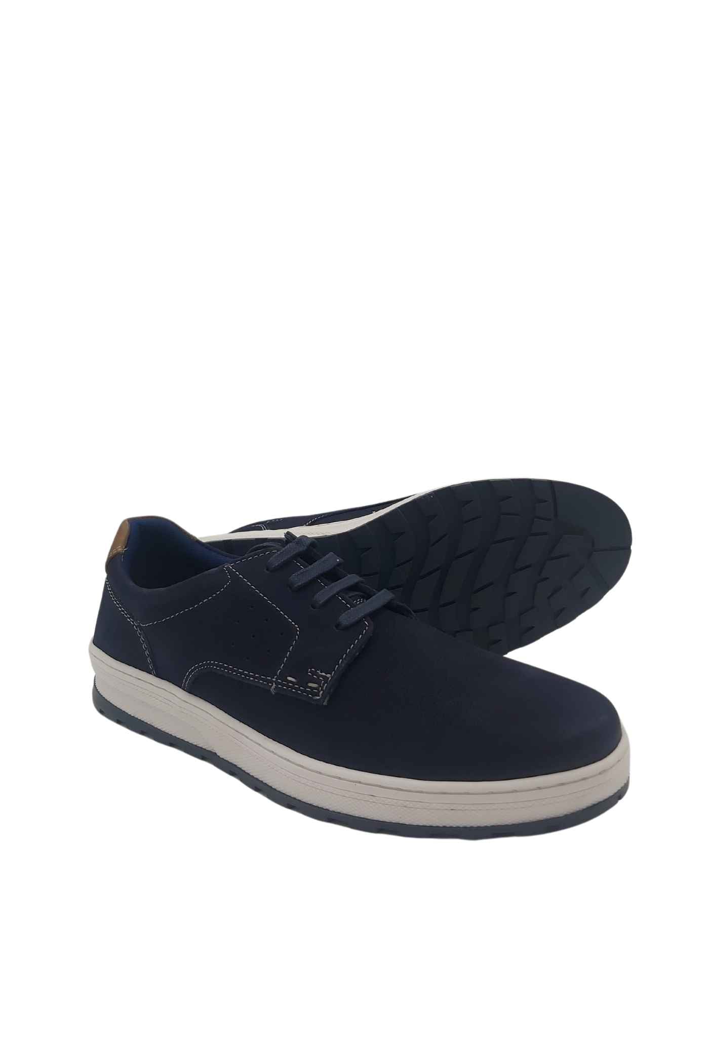 Men's Daly Navy Smart Casual Shoe-Sole View