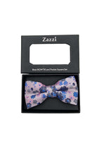 Zazzi Boyswear Zazzi Kid Boys Pink/Royal Blue Bow Tie Set Pink/Royal Blue front view