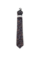 Zazzi Boyswear Orange Floral Boys Tie & Pocket Square Orange front view