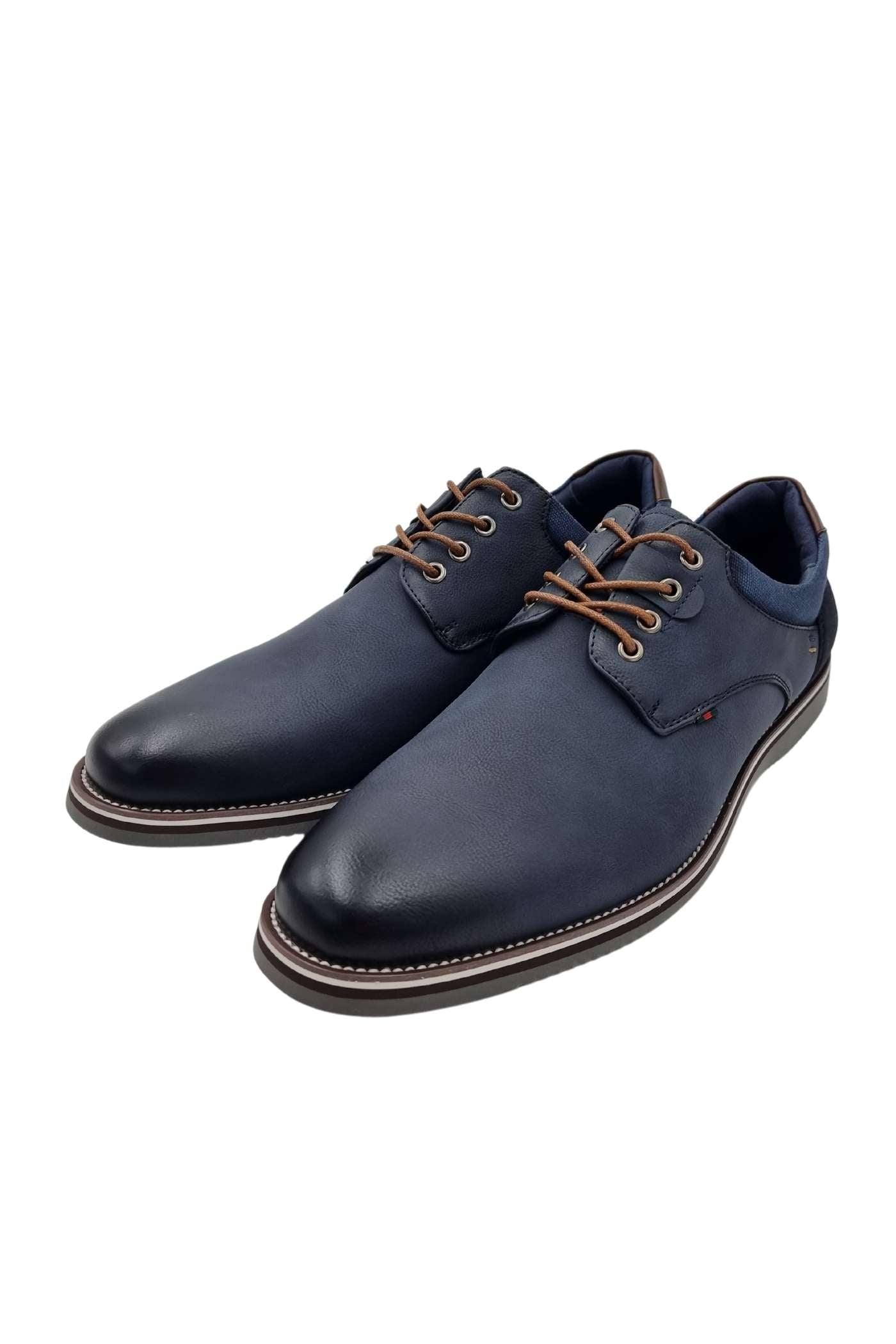 Men's Dolphman Lace Up Navy Shoe-Other Side View