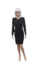 ONLY New Rich Long Sleeve Glitter Mini Dress-Black BLACK front view