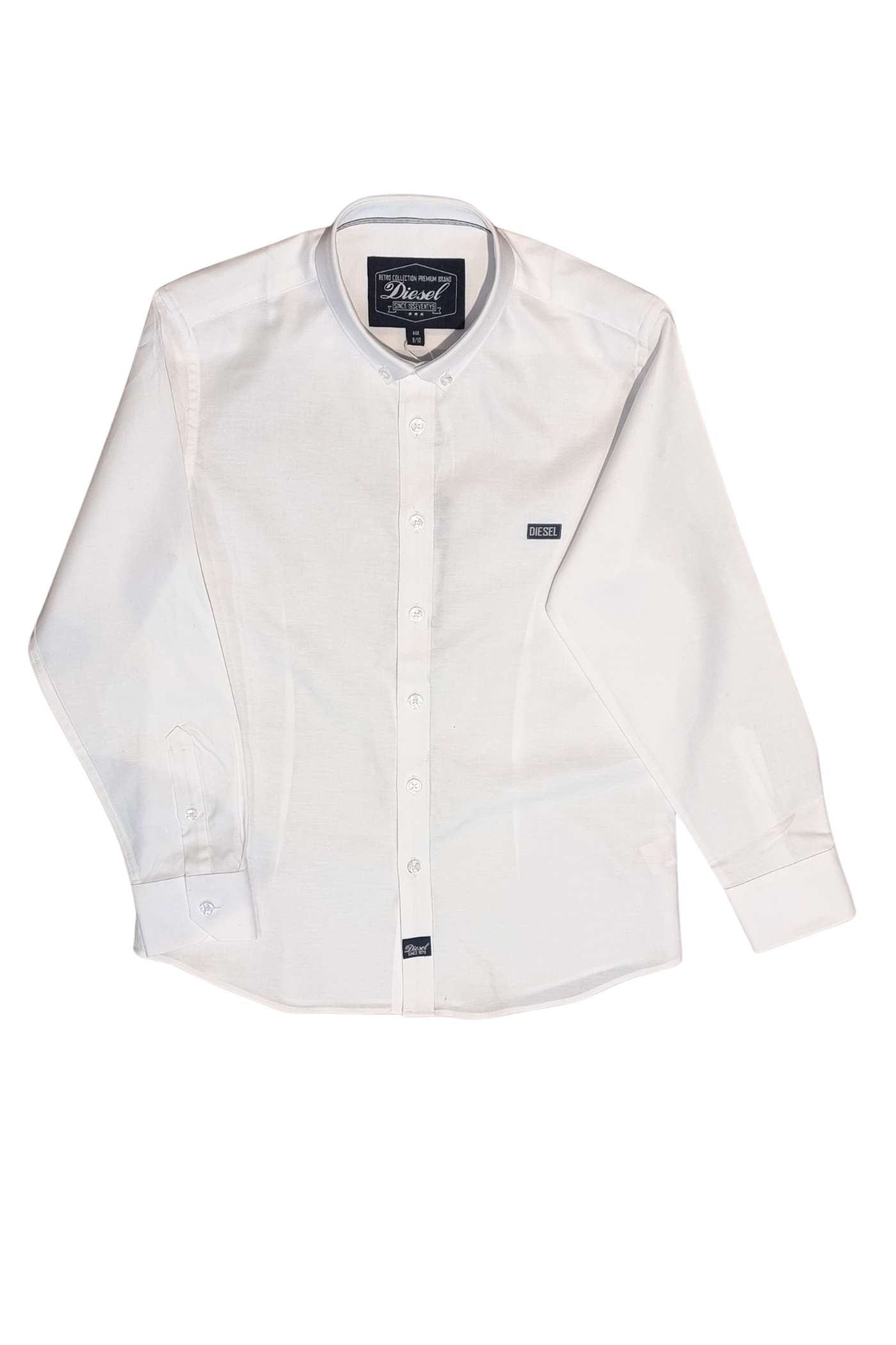 DIESEL KIDS Phil White Oxford Shirt White front view
