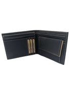GILT EDGE Vintage Look Black Wallet BLACK model front view