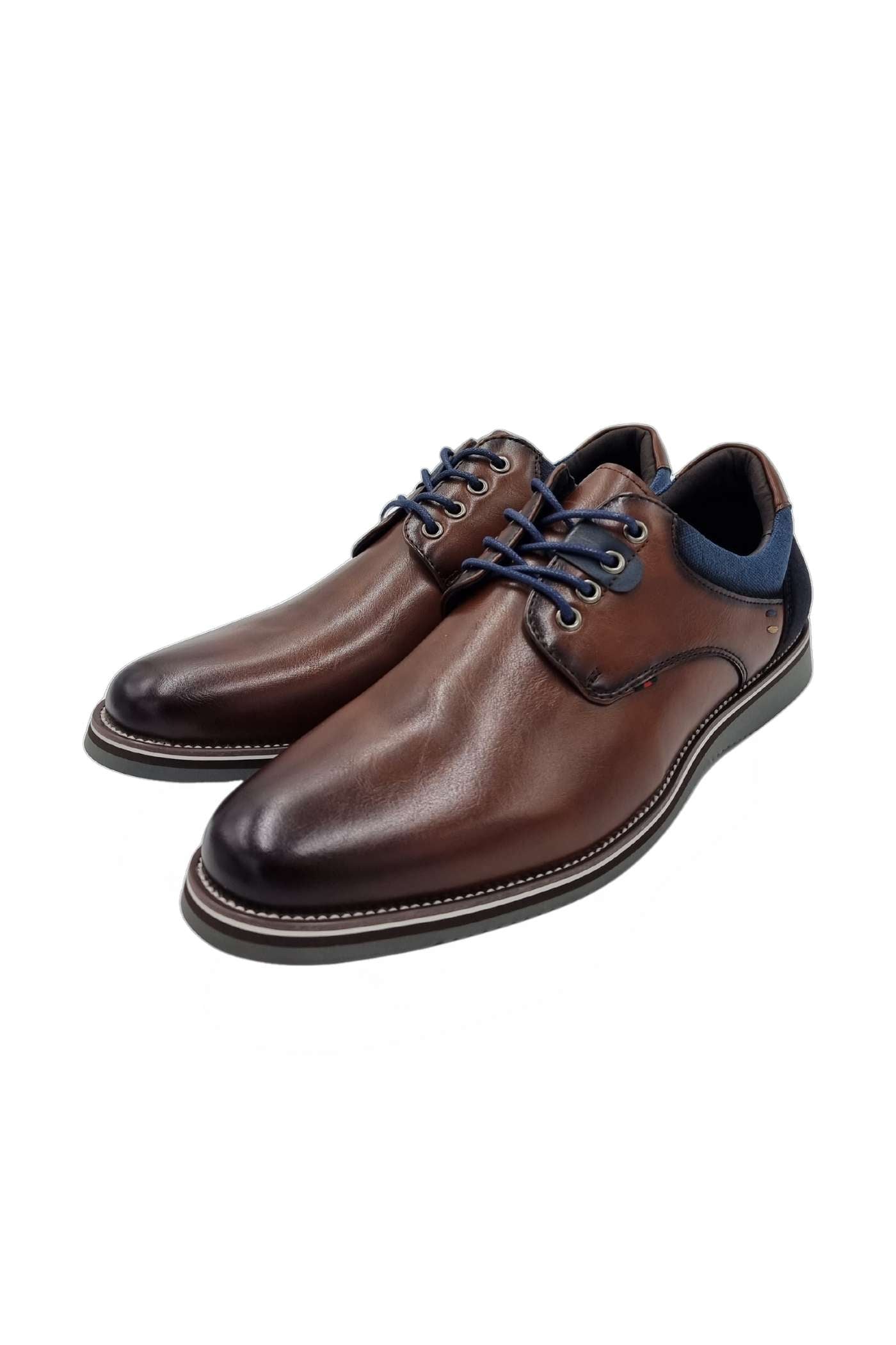 Men's Dolphman Lace Up Brown Shoe-Otder Side View