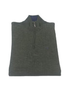 tom penn Tom Penn 1/4 Zip Knit - Olive Olive front view