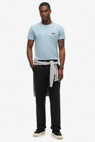 SUPERDRY Essential Logo Emb Tee-China Blue China Blue model front view