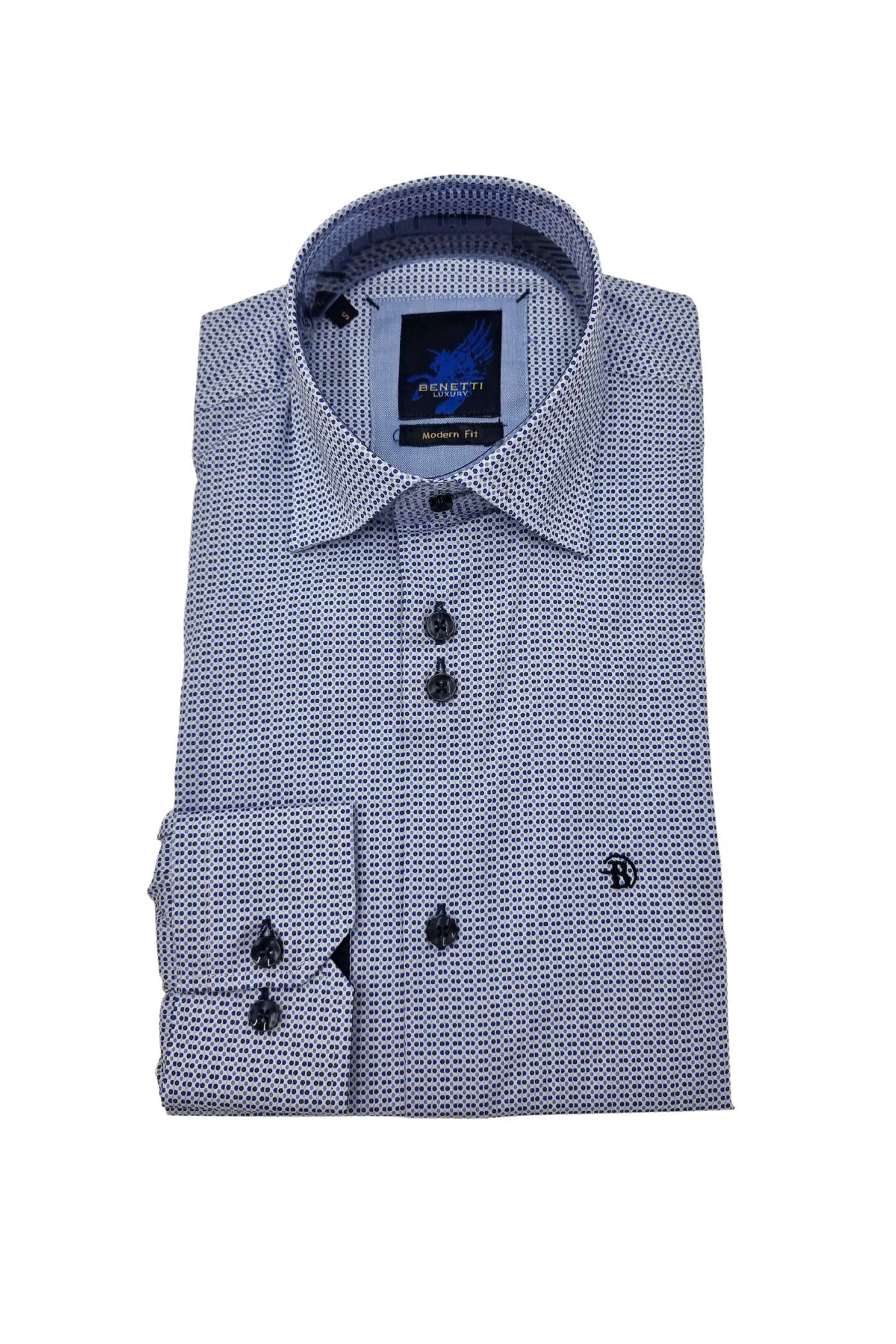 Men's Dallas Navy Shirt-Front View