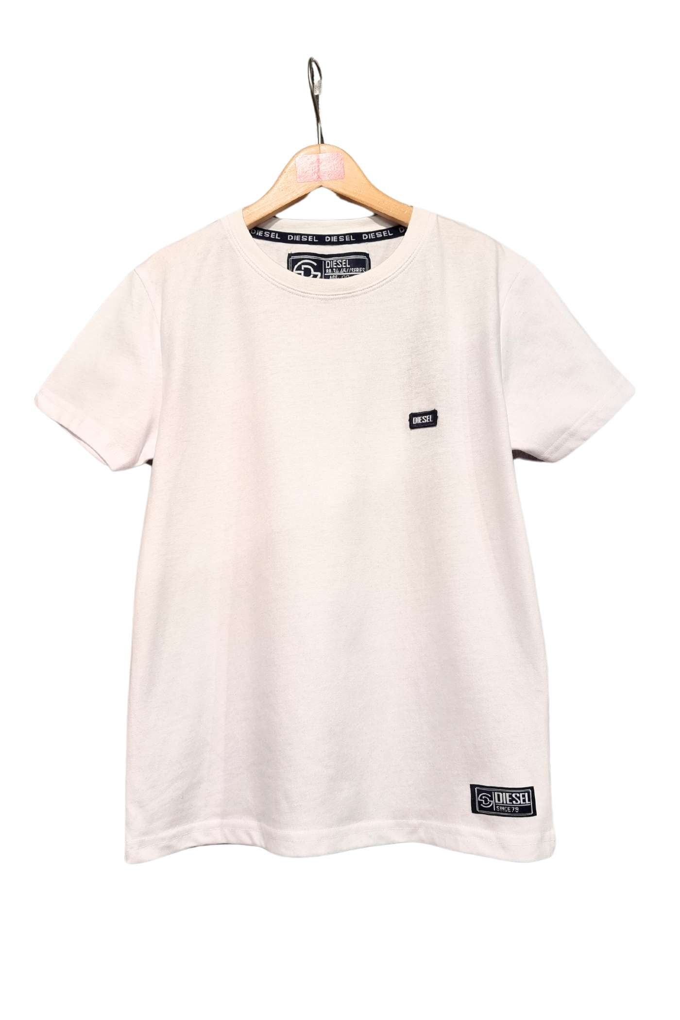 Boy's Drew White Tee-Front View