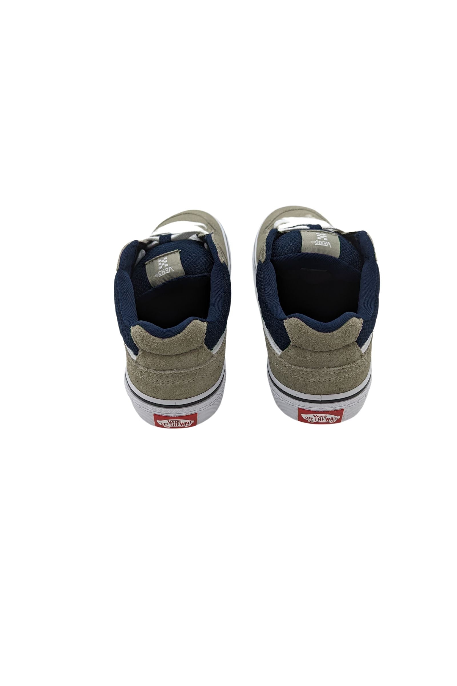 Boy's Caldrone Grey/Blue Boys Sneaker-Back View