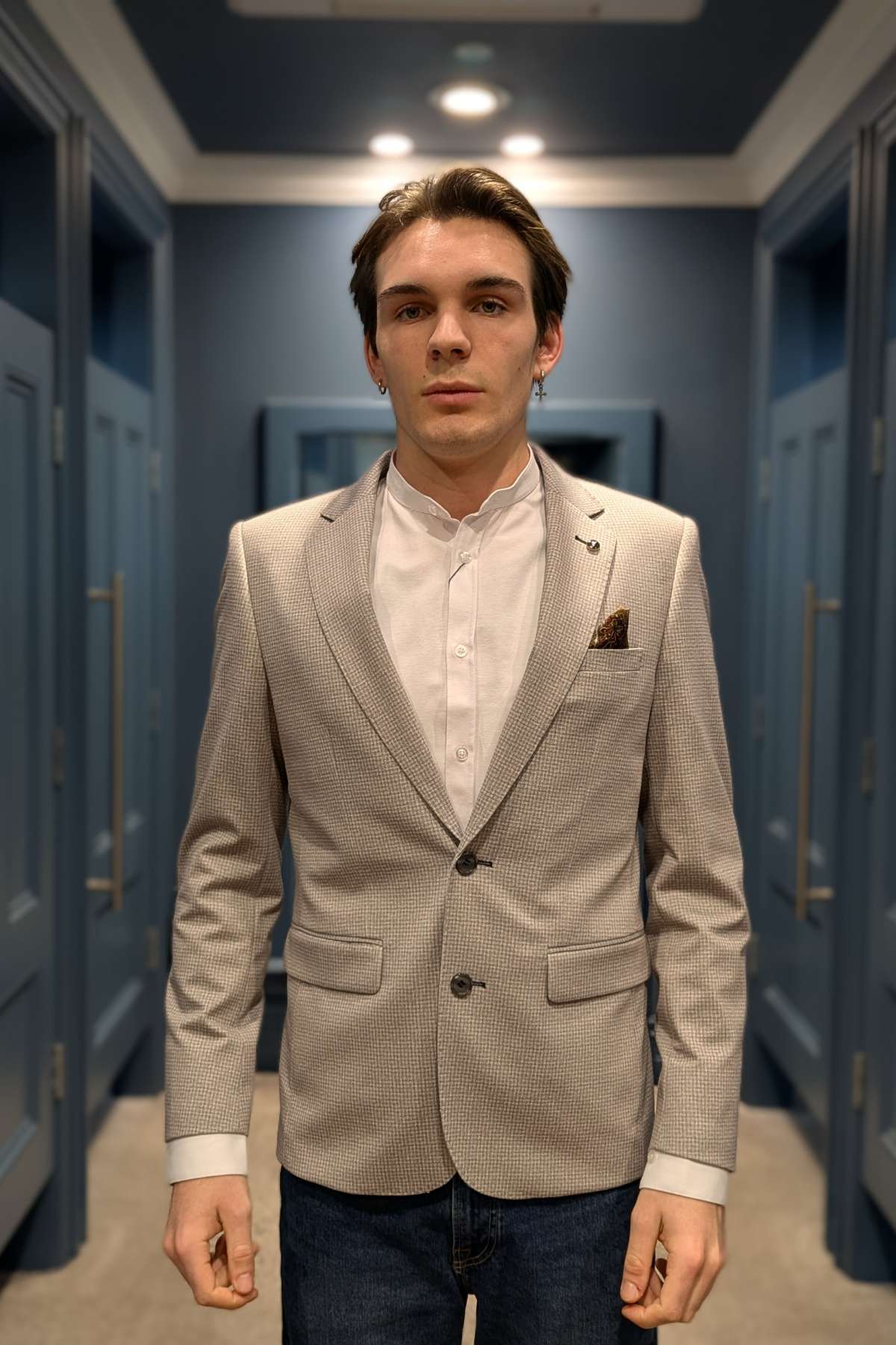 Men's Tommy Bowe Dwyer Grey Blazer-Closed View