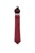 Zazzi Boyswear Boys Red Floral Tie & Pocket Square Set RED front view