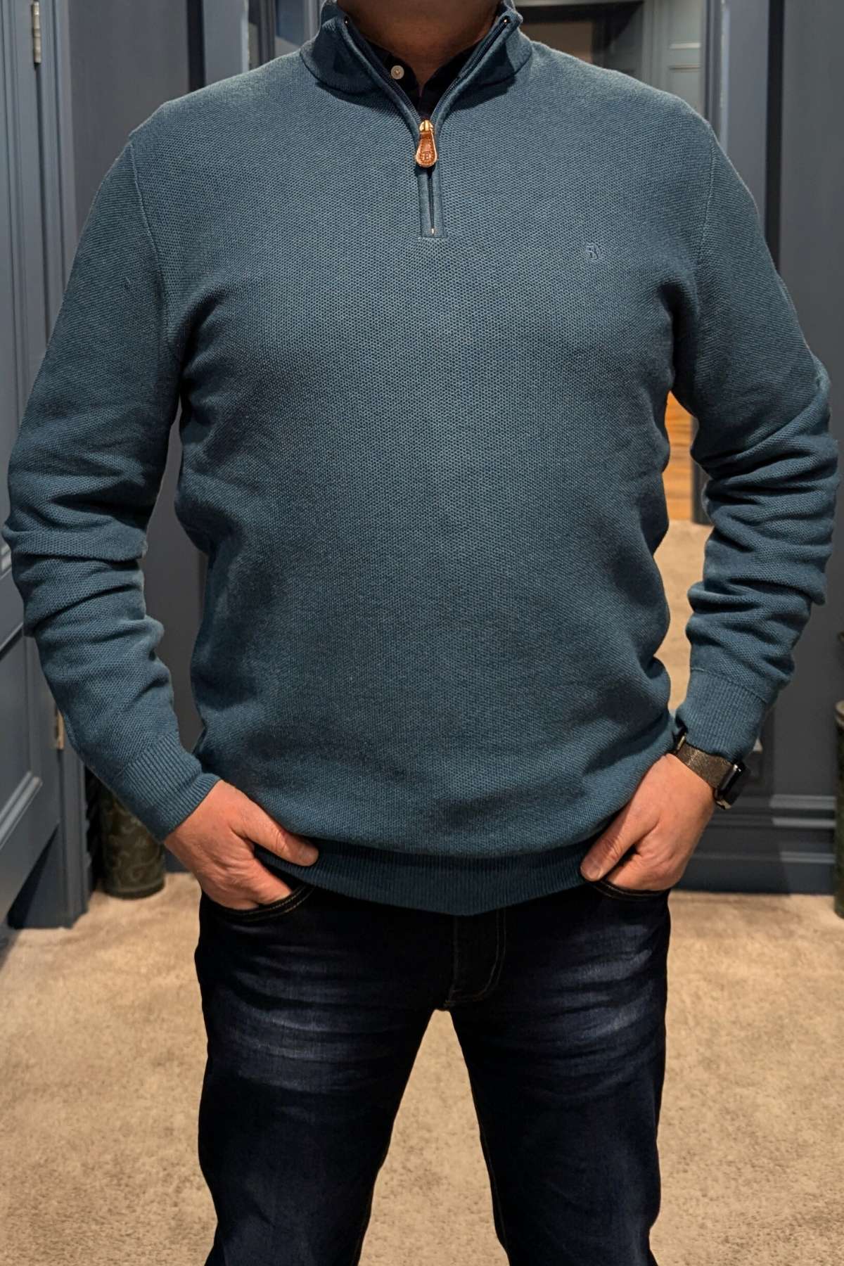 Dawson 1/4 Zip - Teal
