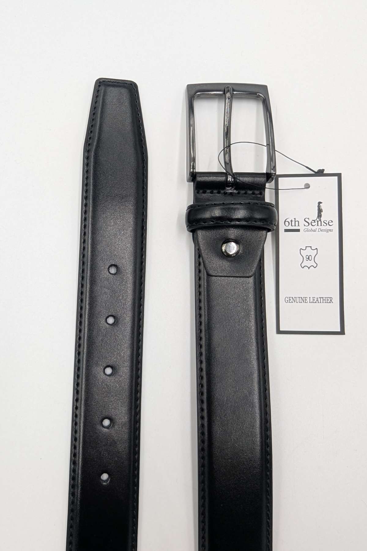 6TH SENSE Formal Black Belt BLACK front view
