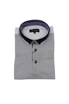 tom penn Tom Penn Front Printed White/Sky Polo White/Sky front view