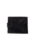 GILT EDGE Button Leather Rust Wallet RUST front view