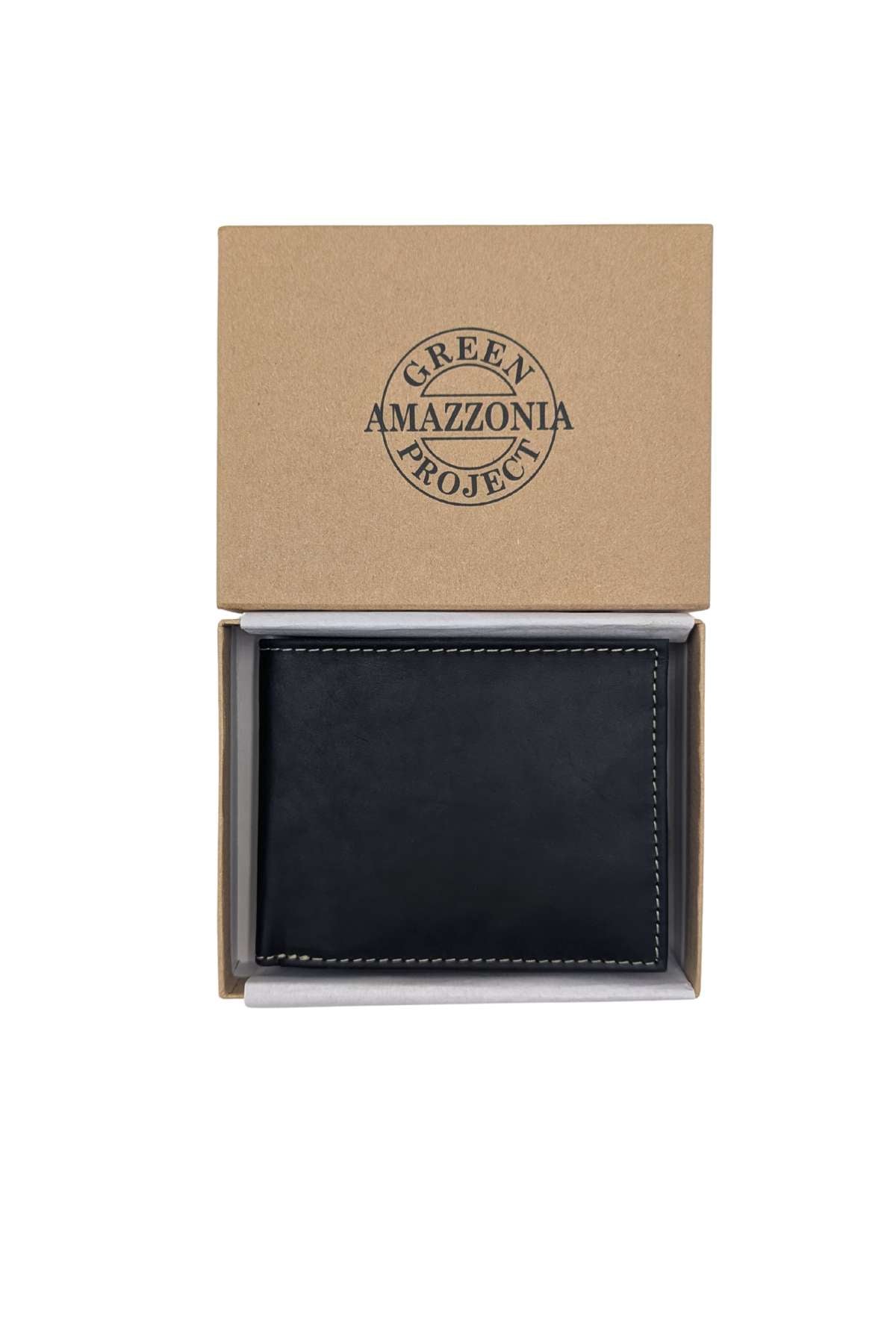 GILT EDGE Vintage Look Black Wallet BLACK detail view