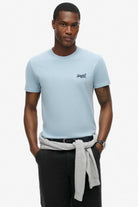 SUPERDRY Essential Logo Emb Tee-China Blue China Blue front view